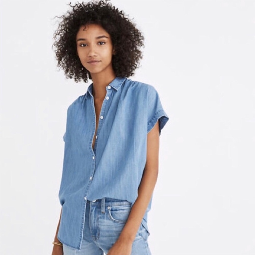 Madewell Chambray Denim Camp Shirt